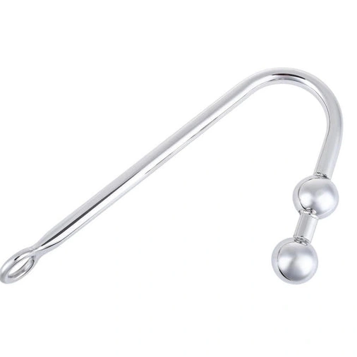 Stainless Pleasurable Two 4417 Anal Balls Steel Hook 0206